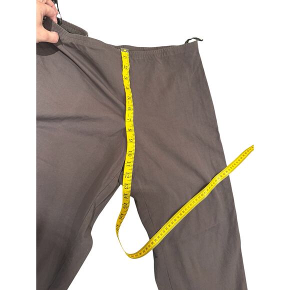 Eileen Fisher Brown Comfortable Organic Cotton Pull Up Slim Ankle Pant Large - Picture 3 of 7